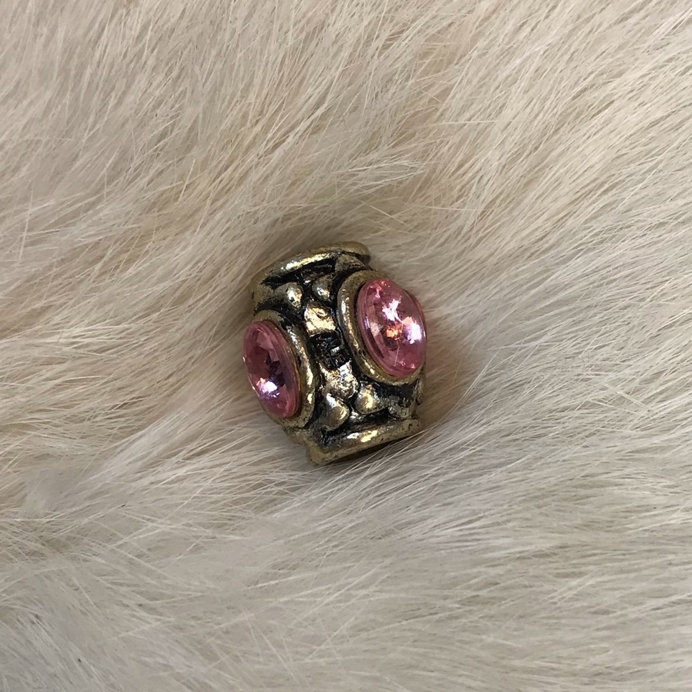 Pandora Faceted Glass Stone Silver Charm Bead 925